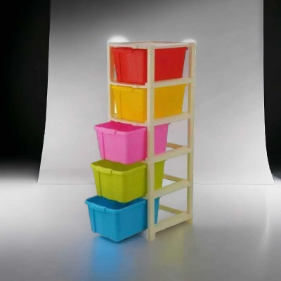Nejadhari 5 Compartments Plastic Multi-Functional Storage Drawer Cabinet Storage Organizer with Drawers(Multicolor)
