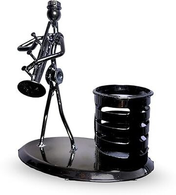 Mellay 1 Compartments Metal Metal Pen Holder(Black)