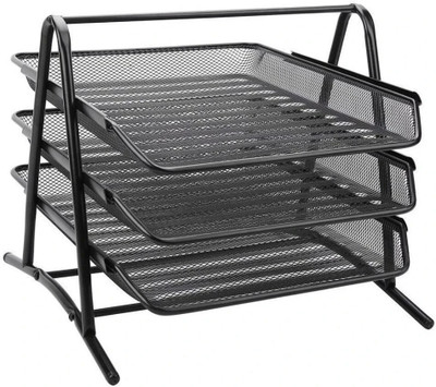 venja 1 Compartments Metal Letter Holder(Black)