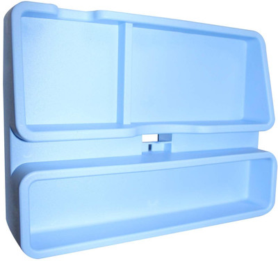 Magicel 3 Compartments Plastic For Stationary(Blue)