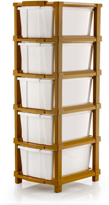 HASTI MART 6 Compartments Plastic DESK ORGANIZER DRAWERS(White)