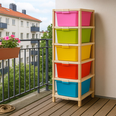 MAXTID 5 Compartments Plastic PP(Multicolor)