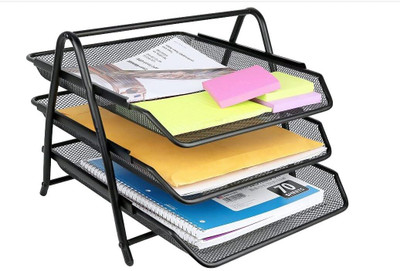 AXLETON 3 Compartments metal file hodar(Multicolor)