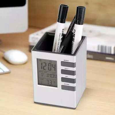 Bluwings Digital Silver Clock