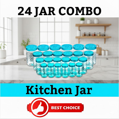 MAXTID 24 Compartments Plastic Plastic Jar Set(Blue)