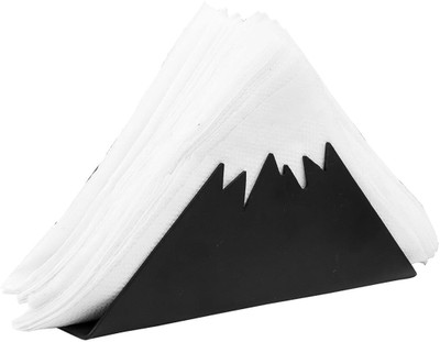 GPNW 1 Compartments Metal Tissue Holder Stand | Decorative Napkin Holder for Dining Table, Kitchen(Black)