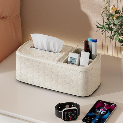 AORDEY 2 Compartments Plastic tissue box holder(Multicolor)