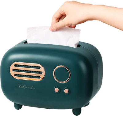 oddpod 1 Compartments Plastic Tissue Box Holder(Pine Green)