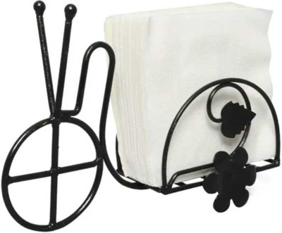 CRAFTHOUSE 1 Compartments iron Iron Napkin Holder & Tissue Stand - Rickshaw Design(Black)