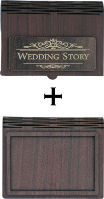 Shraddha Gift Art 2 Compartments Wooden Pendrive Box(Dark Brown)