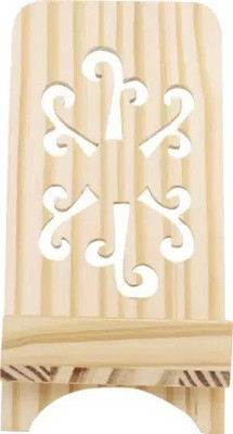 STUFFCOLLECTION 1 Compartments wooden Pine Wood Pinewood Mobile Stand(White)