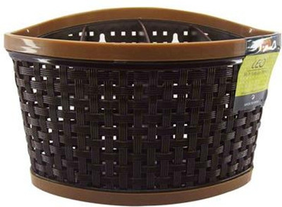 Breyers 4 Compartments virgin plastic 4 Compartments Plastic Pen stand(Brown)