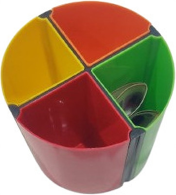 maagaytrigoshainganjmart 4 Compartments Plastic Rainbow Detachable Pen Stand(Multicolor)