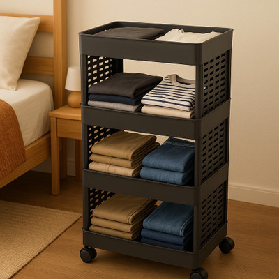 MAXTID 4 Compartments Plastic PP(Black)