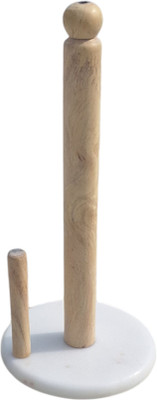 TEJASWI CRAFT 1 Compartments Marble Tissue Holder(White)