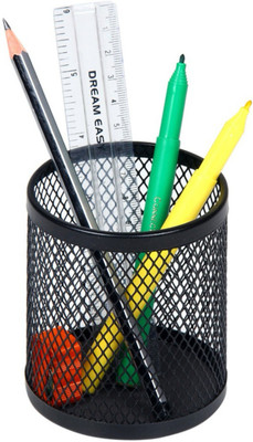 Expro 1 Compartments Metal Pen Stand(Black)