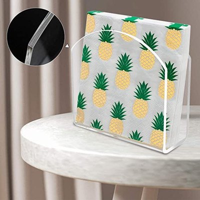 BARCROCK 1 Compartments Acrylic Napkin Holder(Clear)