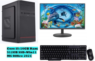ZEBRONICS Intel Core i5 (16 GB / 512 GB / Windows 11) Assembled Desktop Computer(18.5 inch Display)
