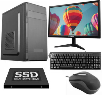 TrakinPC Core i3 (2nd Gen) (8 GB / 128 GB / Windows 10) Assembled Desktop Computer(19 inch Display)