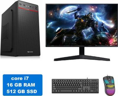 DZAB Core i7 (16 GB / 512 GB / Windows 11) Assembled Desktop Computer(20 inch Display)