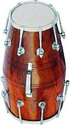 apex musicals Dholak Indian music Instrumant Nut and Boult Dholak colour (Brown) Nut & Bolts Dholak