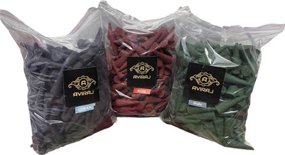 aviraj Incense Cones For Pooja Multi Fragrance Combo Dhoop Cone 300gm Each With Stand Rose, NA Dhoop(Pack of 3)