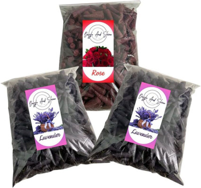 dazzle and shine Combo Of 2 Lavender & 1 Rose 100Gms Each Floral Dhoop(Pack of 3)