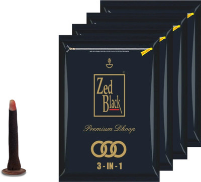 Zed Black 3 In 1 Premium Dhoop Stick for Pooja, Home & Festivals for Everyday Use Dhoop(Pack of 4)