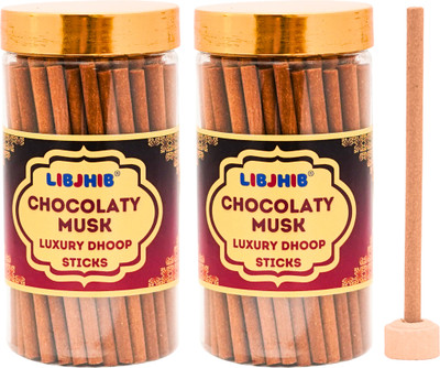 LIBJHIB Chocolate Musk Dhoop Sticks (2 Box of 120 Grams each) Chocolate Musk(2, Set of 2)