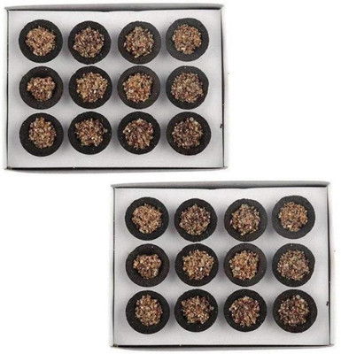 Airofine Fragrance 24 Guggal Loban Cow Dung Pooja Cups l Puja Item l Sambrani Dhoop Cup Tray Combo Guggul, Neem, Tulsi, Sandal Dhoop(Pack of 24)