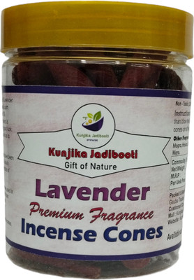KUNJIKA JADIBOOTI Premium Scented Incense Dhoop /Cone Dhoop Batti Lavender Fragrance - 200 Gm Lavender Dhoop