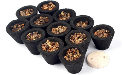 Bhakti Pure Natural Fragrance Hawan Loban Dhoop Cups Combo Pack Of 12 Pcs Dhoop Cups Guggul Dhoop