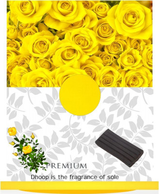 BRAHMANI Agarbatti Yellow Rose dhoop made with temple flower 20 Sticks (1 pack) Rose Dhoop