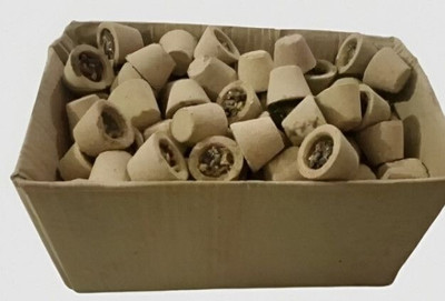 BRAHMANI Agarbatti White sambrani cup Made with temple flower (70 units each) Guggul Dhoop(Pack of 2)
