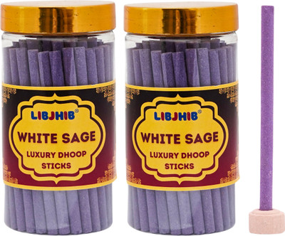 LIBJHIB White Sage Dhoop Sticks (2 Box of 120 Grams each) White Sage(2 Units, Set of 2)