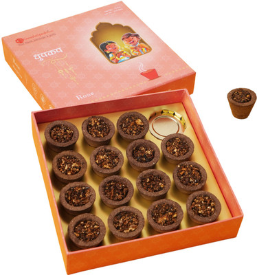 GaneshaSpeaks Natural Rose Dhoop Cups - 15 Pieces(Pack of 1) - Rose Dhoop