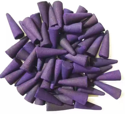 Holycone Lavender Organic Incense Dhoop Cone For Pooja | Fragrance Cones 300Grams Pack Lavender Dhoop