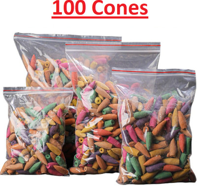 OCTIN Backflow Incense Dhoop Cones For Smoke Fountains With Mix Fragrance Sandal Dhoop(Pack of 100)