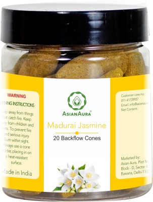 Asian Aura 20 Backflow Cones Jasmine Jasmine Dhoop(Pack of 20)