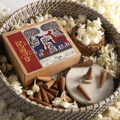 Chandrakala Mogra Luxury Dhoop Cone - Pack of 60 Units - Incense Cones for Pooja Floral Dhoop(Pack of 60)