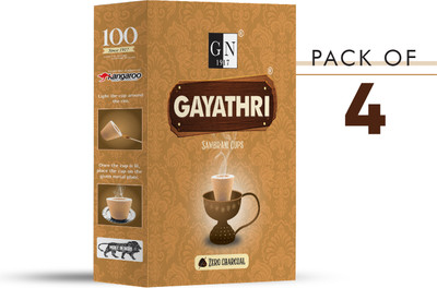 GN 1917 Non-Charcoal Gayathri Sambrani Cups Dhoop | Each 12 pcs | Puja Loban Cups Floral, Sandal Dhoop(Pack of 4)