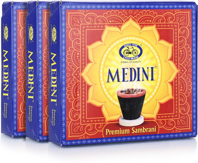 Cycle Pure Medini Premium Cup Sambrani for Daily Puja | 10 Cups in each Pack | Floral Dhoop(Pack of 3)
