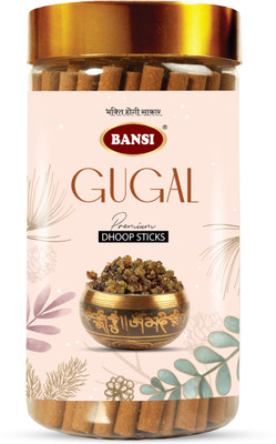 BANSI Signature Gugal Dhoop Sticks For Pooja Jar Pack 100Grams Charcoal Free Guggal Dhoop(100 g, Set of 1)
