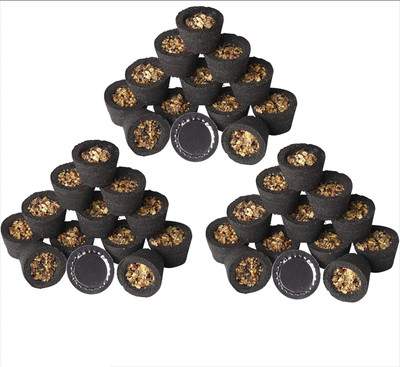 Om Phool Batti Natural Fresh Fragrance Guggal Loban Cup with Burner Plate,Sambrani Dhoop Cone Guggul Dhoop(Pack of 36)