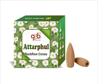 GANDHI SUGANDH BHANDAR Attarphul Premium Backflow Cones | No Charcoal | No Bamboo | 200gms Floral Dhoop