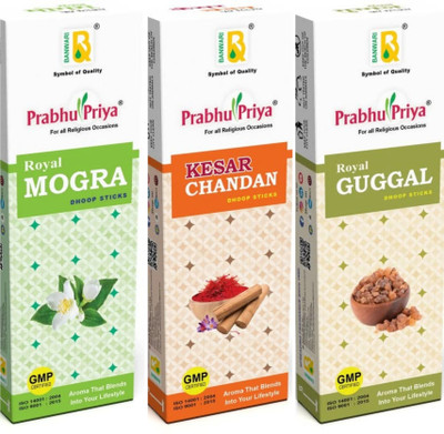 CHETNA SALES Pure Fragrance Jasmine, Guggul, Sandal Dhoop(Pack of 3)