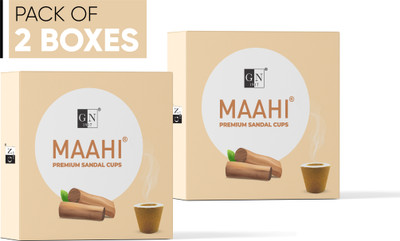GN 1917 Non Charcoal Maahi Sandal Sambrani Cups Dhoop | Dhoop Cup for Pooja & Meditation Sandal Dhoop(Pack of 20)