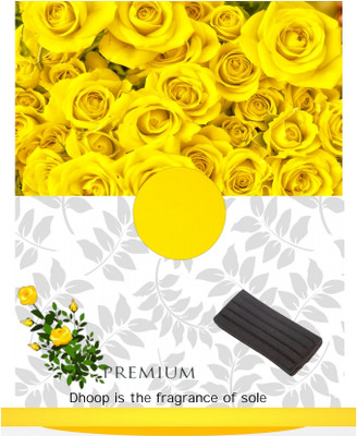 BRAHMANI Agarbatti Yellow Rose dhoop made with temple flower 20 Sticks (1 pack) Rose Dhoop