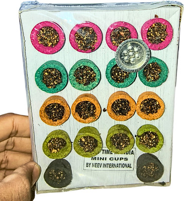 Airofine Fragrance Mix Flavour Havan Mini Dhoop Cup& Pack 1×18 Cups-AIFR Rose, Guggul Dhoop
