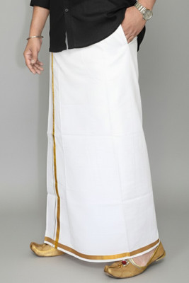 TUNI MANI Welcro Pocket Dhoti Solid Men Dhoti
